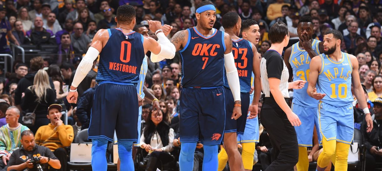 Sem reação, Lakers é dominado pelo Thunder