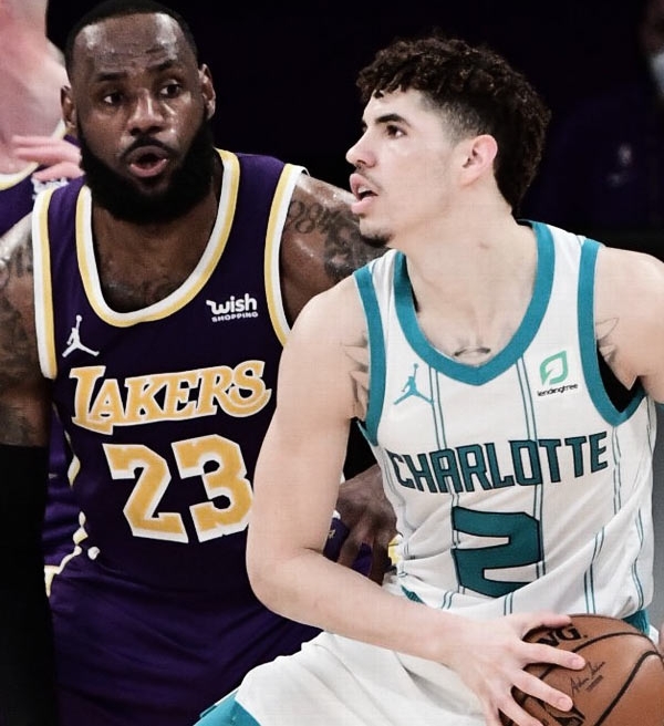 NBA: LeBron James reage empolgado depois do seu primeiro confronto contra LaMelo Ball